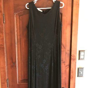 Vintage 'Cut Loose' Black Crepe Evening Dress